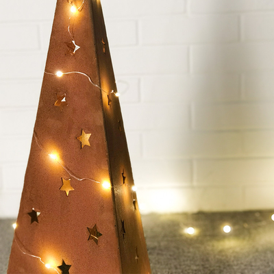 il giardino del metallo di Natale di 500mm orna gli ornamenti del giardino di Corten con il LED