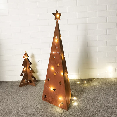 il giardino del metallo di Natale di 500mm orna gli ornamenti del giardino di Corten con il LED