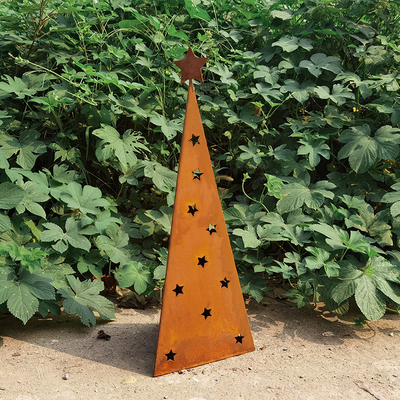 il giardino del metallo di Natale di 500mm orna gli ornamenti del giardino di Corten con il LED