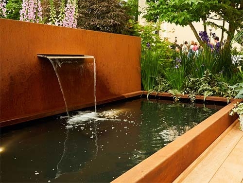 l'anti giardino del metallo di corrosione di 1800mm orna la depressione d'acciaio dell'acqua di Corten