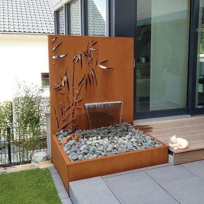 la fontana d'acciaio rustica di 1500x1000x600mm Corten con il laser ha tagliato il pannello dello schermo