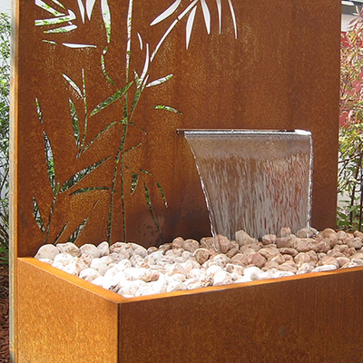 la fontana d'acciaio rustica di 1500x1000x600mm Corten con il laser ha tagliato il pannello dello schermo