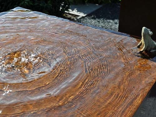 il giardino quadrato del metallo di 1100mm orna la caratteristica d'acciaio dell'acqua di Corten