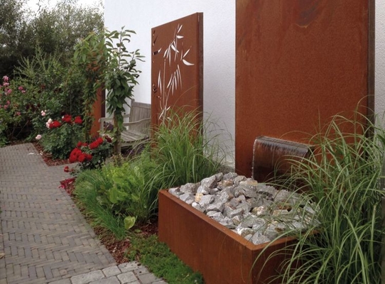 Fontana d'acciaio all'aperto moderna di Corten decorativa per il giardino