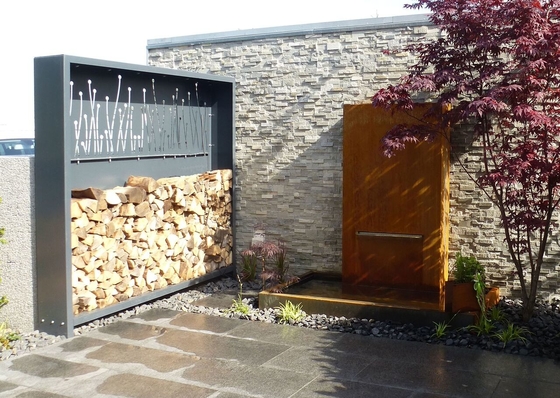 Fontana d'acciaio all'aperto moderna di Corten decorativa per il giardino