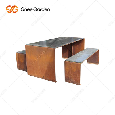 Banco di parco del metallo di Rusty Red Outdoor Metal Furniture di benvenuto del ODM dell'OEM
