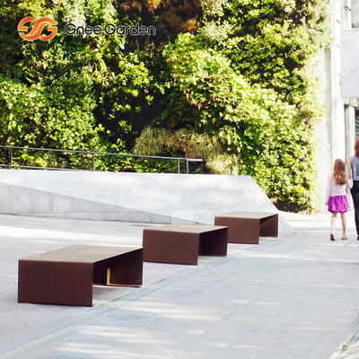 banco d'acciaio di Corten dei mobili metallici all'aperto di 1800mmx510mm per gli spazi pubblici
