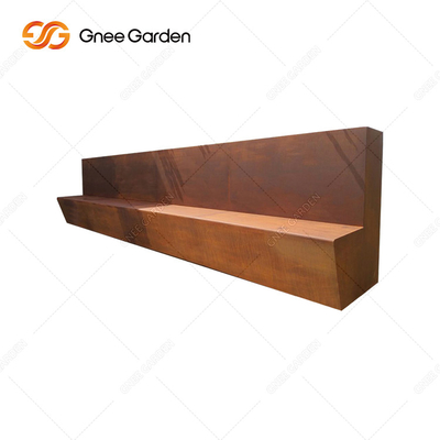 Banco di parco del metallo di Rusty Red Outdoor Metal Furniture di benvenuto del ODM dell'OEM