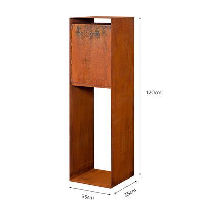 Sopravvivendo verticale d'acciaio d'acciaio dell'urna del pacchetto del metallo di Corten decorativo