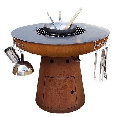 La cottura all'aperto d'acciaio di Corten griglia il fuoco d'acciaio Pit For Barbecue di 100cm Corten