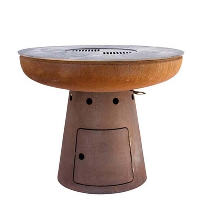 La cottura all'aperto d'acciaio di Corten griglia il fuoco d'acciaio Pit For Barbecue di 100cm Corten