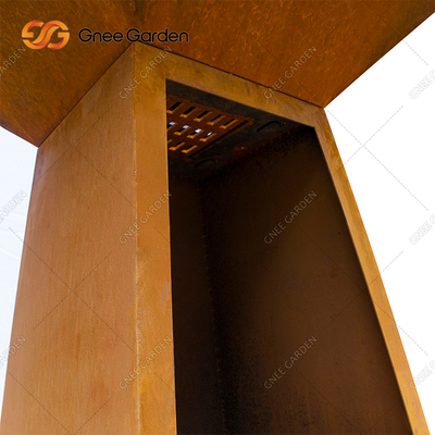 Personalizza il barbecue all'aperto del pozzo del fuoco della griglia del piano cottura in acciaio Corten