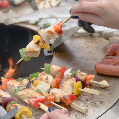 Griglia per barbecue in acciaio per barbecue all'aperto in acciaio corten che brucia per picnic in campeggio