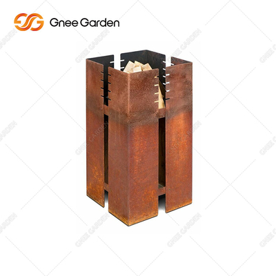 Tavolo griglia a carbone per barbecue in acciaio corten spessore 3 mm