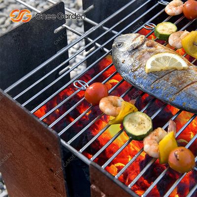 carbone d'acciaio quadrato della griglia del BARBECUE di 1200mm Corten che brucia decorativo
