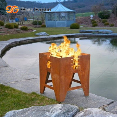 Cucina da esterno per patio che cucina griglia per barbecue in acciaio corten personalizzata