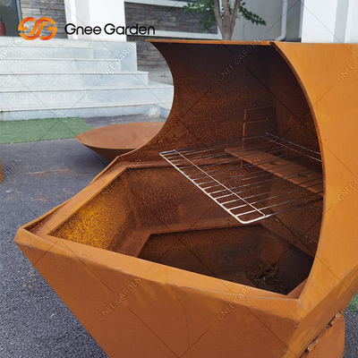 Griglia d'acciaio all'aperto di Pit Barbecue Grill Bbq Brazier del fuoco del metallo di Corten