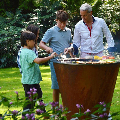 Cottura griglia per barbecue in metallo corten per esterni per impieghi gravosi