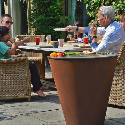 Cucina all'aperto Barbecue Grill Giardino Patio Acciaio corten Griglie per barbecue all'aperto