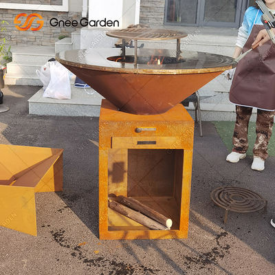 Fuoco antico resistente di cottura all'aperto Pit Corten Metal Barbecue della griglia del BARBECUE
