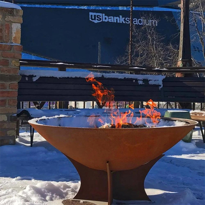 Fuoco d'acciaio di cottura all'aperto Pit Rustic del giardino di Corten del braciere della griglia su ordinazione del barbecue