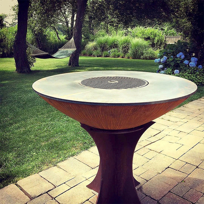 griglie di cottura all'aperto d'acciaio di 1000mm Corten con la base staccabile