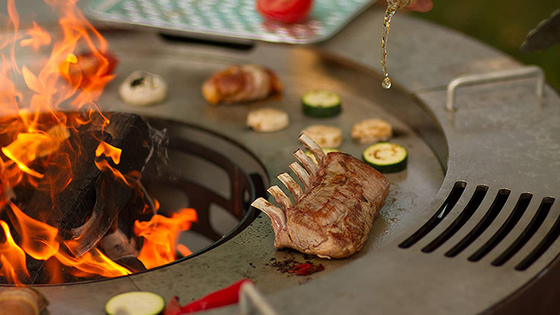 Fuoco d'acciaio di cottura all'aperto Pit Rustic del giardino di Corten del braciere della griglia su ordinazione del barbecue