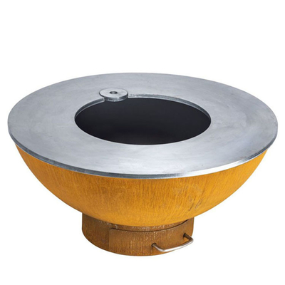 Fuoco resistente d'acciaio Pit Grill 70*70*35 cm di Corten della ruggine rotonda