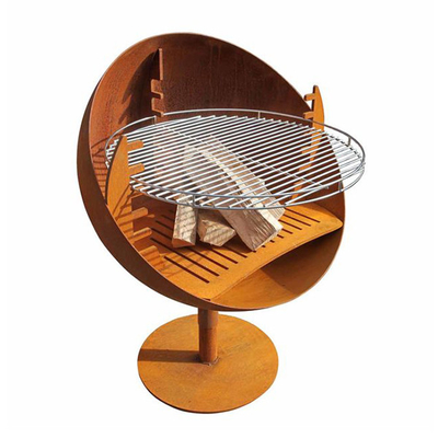 Griglie per cucina all'aperto europee Braciere Griglia per barbecue in acciaio Corten