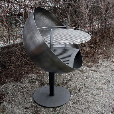 Altezza regolabile antivento di Pit Grill 110cm del fuoco del giardino di Gnee per il barbecue