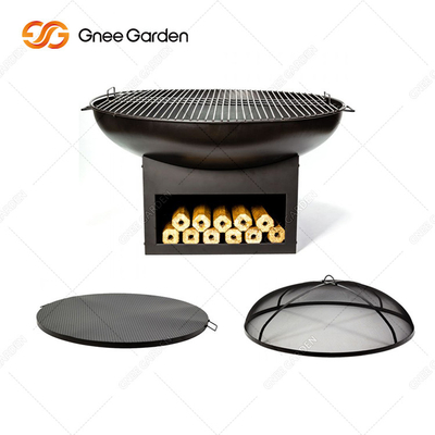 Fuoco all'aperto Pit Customized della ruggine di Corten dell'acciaio del metallo della grande griglia naturale del barbecue