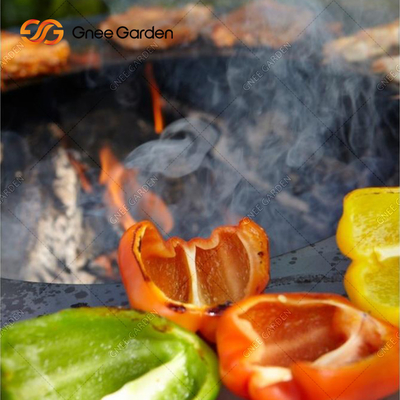 Patio Rusty Corten Steel Fire Pit di cottura all'aperto del cortile con grande stoccaggio del ceppo