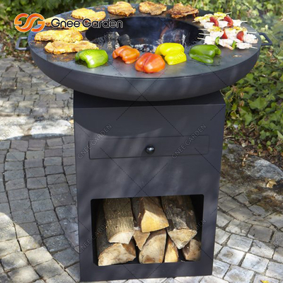 Cucina da esterno per patio che cucina griglia per barbecue in acciaio corten personalizzata
