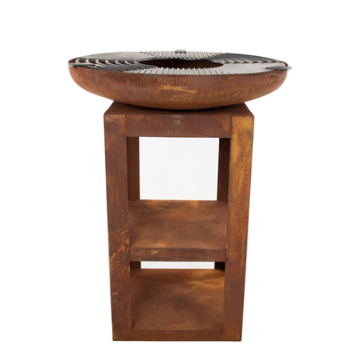 Griglia di campeggio bruciante del BARBECUE della cucina di Corten di legno d'acciaio all'aperto moderno della griglia