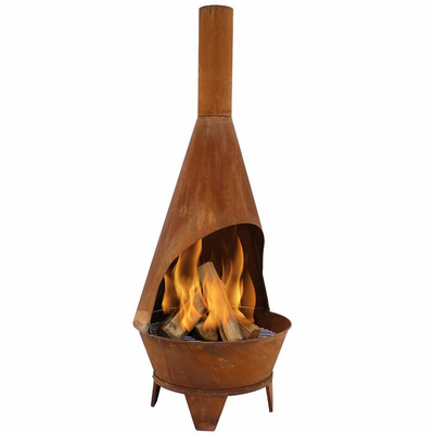 Dimensione su ordinazione dei pozzi del fuoco del tesoro del giardino d'acciaio decorativo di Corten