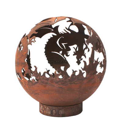 Riscaldatore in metallo arrugginito in acciaio corten distintivo, spessore 5 mm