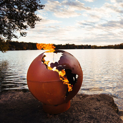 Fuoco d'acciaio fatto a mano Pit Balls Custom Design Fire Pit Balls di Corten