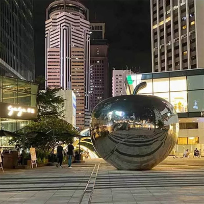 Materiale illustrativo a forma di mela di acciaio inossidabile del giardino 3.5m di Gnee per la decorazione della plaza