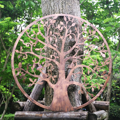 Parete bronzea Art For Home del giardino del metallo dell'albero della vita di 61,5 cm