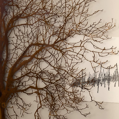 Scultura d'acciaio a forma di di Corten dell'albero personalizzabile per la decorazione del parco