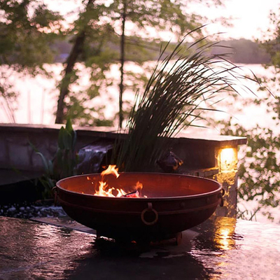 Acciaio d'azione corrosiva degli elementi a 37 pollici intorno a fuoco d'acciaio Pit Portable Camping Brazier Outdoor