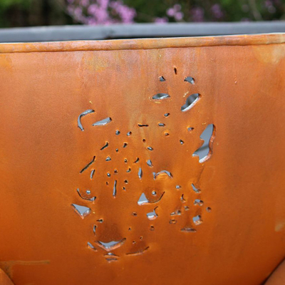 Fuoco d'acciaio all'aperto Pit Round Black Pre Rusted di Corten