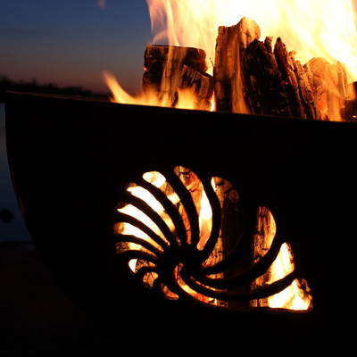 Acciaio pre arrugginito a 36 pollici Firepits di Corten all'aperto con la patina dell'ossido