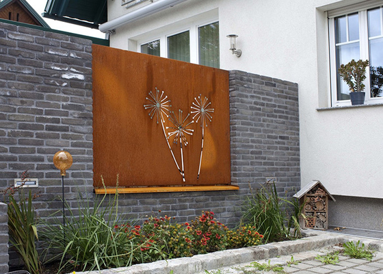 Il dente di leone di taglio del laser modella Corten che il giardino d'acciaio scherma la decorazione