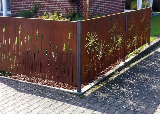 Il dente di leone di taglio del laser modella Corten che il giardino d'acciaio scherma la decorazione