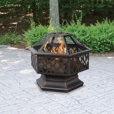 Pozzo d'acciaio del fuoco di Pit Decoration Portable Wood Burning del fuoco del giardino all'aperto