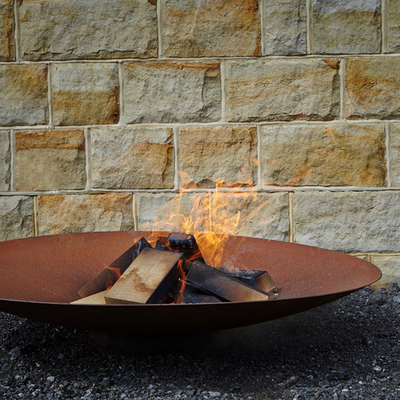 80cm Rusty Corten Fire Bowl Brazier all'aperto per il partito di campeggio