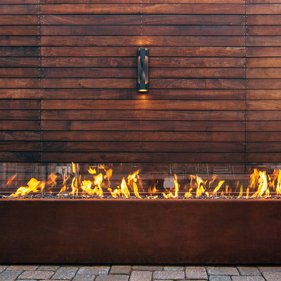 fuoco rettangolare Pit Heater Corten Steel Modern Aesthetic del metallo di 1500mm