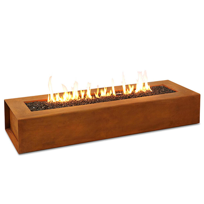 Pozzi del fuoco dell'acciaio di Corten del riscaldamento del propano del gas decorazione del cortile di 1200 x di 600 x di 320mm