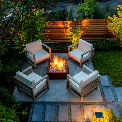 Pozzo all'aperto d'acciaio semplice del fuoco di Pit Rusty Round Design Garden Decoration del fuoco di Corten